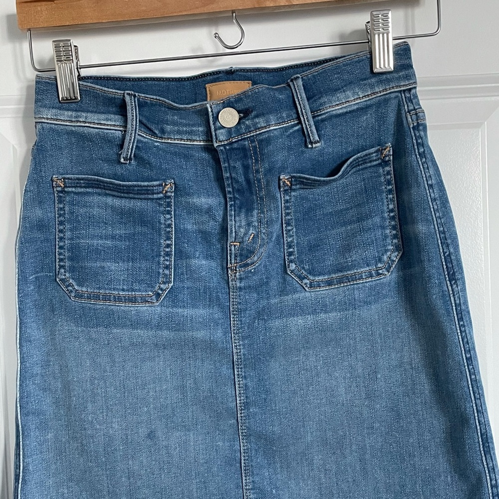 Mother jean skirt
